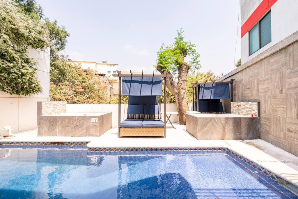 Loft Arte Y Diseno, Terraza, Asador, 3 Pantallas "Cuernavaca Somos El Unico Airbn Que Te Ofrece 2 Exclusivos Jacuzzis Profesionales Con Agua Caliente Y Sistema De Hidromasaje, Tipo Spa" Fraccionamiento Vigilancia 24 Horas Leilighet Eksteriør bilde